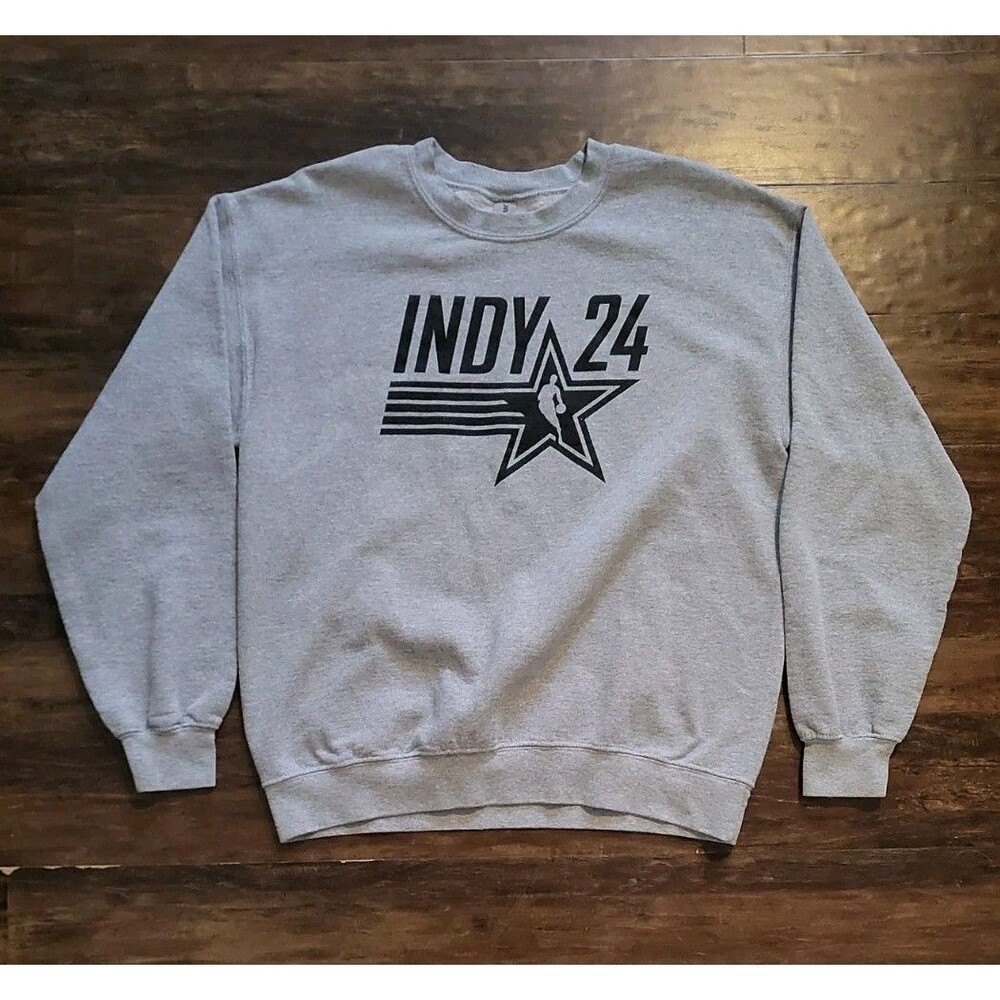 NBA All-Star Game 2024 Medium Gray Indiana Pacers Indy Crewneck Sweatshirt
